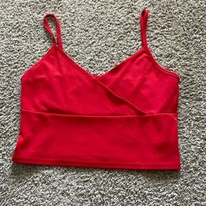 Shein wrap detail crop top